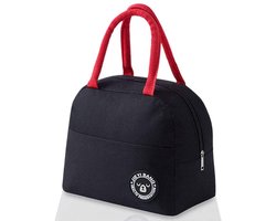 Hachera Kleine Opvouwbare Lunchtas, Kleine Koeltas, Draagbare Lunchbox Tashouder, Koeltas, Lunchtas, Voor Mannen, Vrouwen, Kinderen, School, Kantoor, Picknick (Zwart)