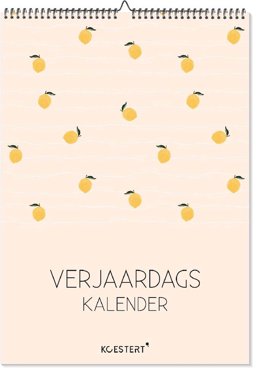 Hippe verjaardagskalender volwassenen - verjaardagskalender kleur- verjaardagskalenders - kalender - wandkalender - wandkalenders - omlegkalender - maandkalender - A4 - Colour pop