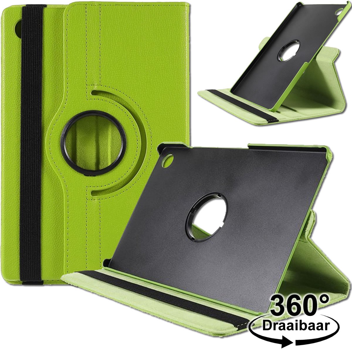 Tablethoes geschikt voor Samsung Tab A9 Plus - 360° Draaibaar – Lime Groen