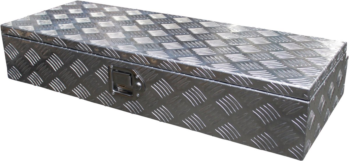 Gereedschapskist aluminium 900x380x170mm kofferslot - Disselbak - Disselkist - Gereedschapskist - Disselkist Aanhangwagen - Novio