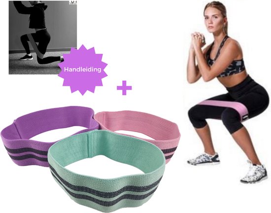 Daily Essentialz Bootybands - Weerstandsbanden - Hip Circle Set - Fitnessbanden - Elastieken - Billen Trainer - Booty Builder - Resistance Band - Fitness