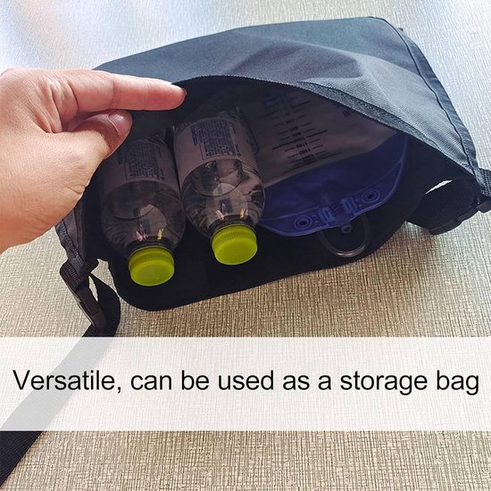 Urine Drainage Bag Houder - Rolstoel Katheter Bag Houder - Discreet Oxford Doek Nacht Cover voor Bedside - Zwart van Merkloos	 — afbeelding 3