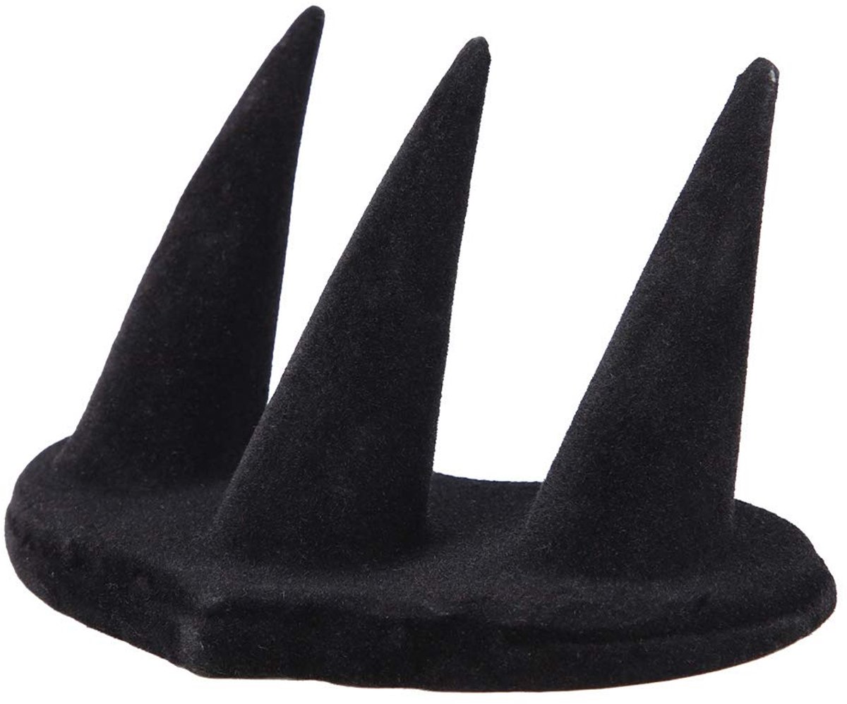 Ringstandaard, zwarte fluwelen ringstandaard, ringorganizer, sieradenorganizer, opberglade voor sieraden, sieradenstandaard voor 2, 3, 5 ringen, zie locatie.