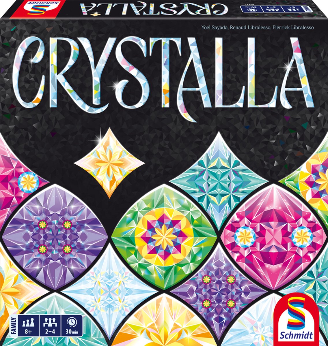 Schmidt® - Crystalla - Tegellegspel - Strategisch familiespel met kristallen - vanaf 8 jaar - 2-4 spelers