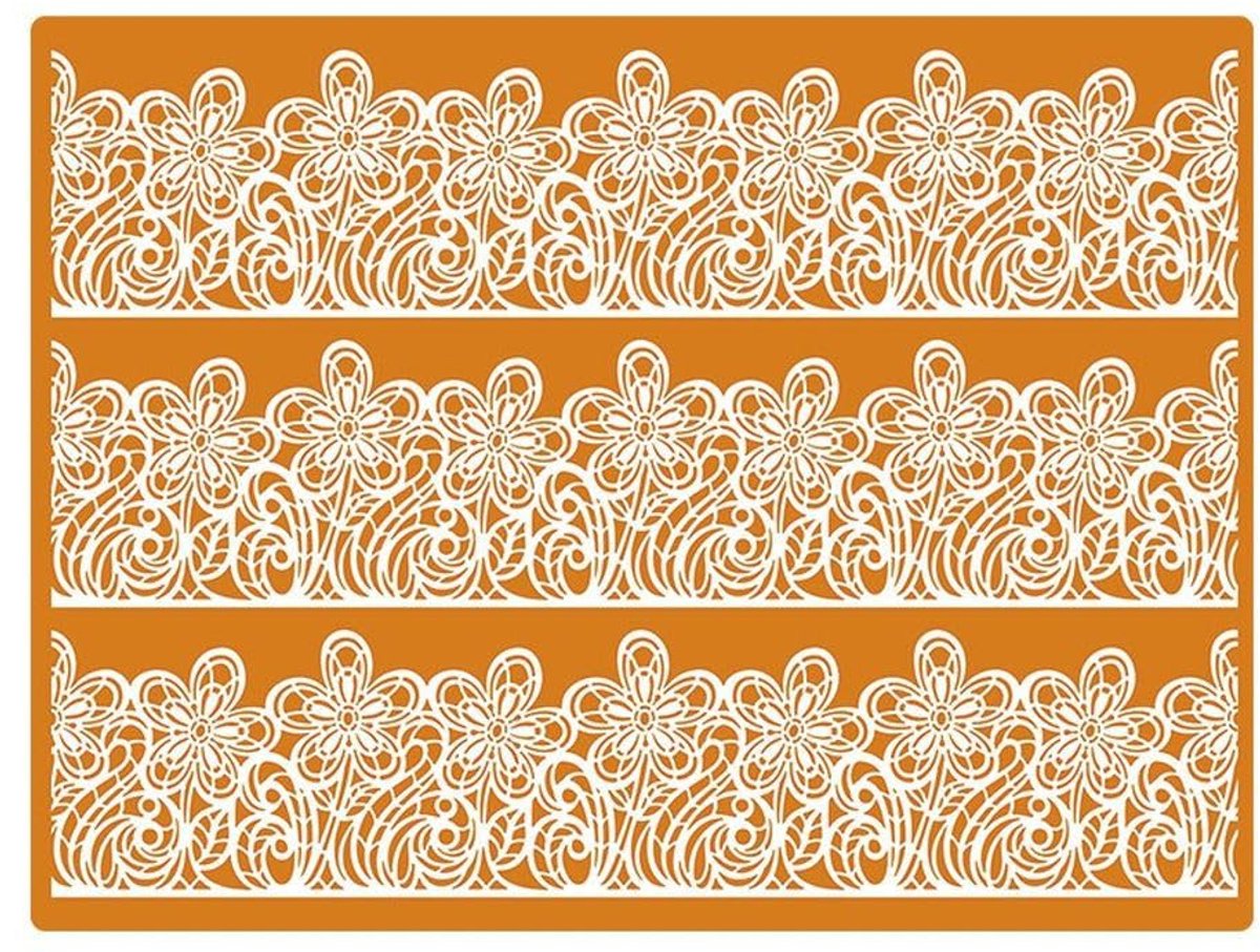 Martellato Dekomatte, Spitzeneffekt, 30 x 40 cm, Siliconen, Oranje