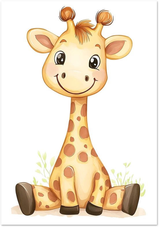 Affiche Girafe heureuse 30x40 cm / 12x16