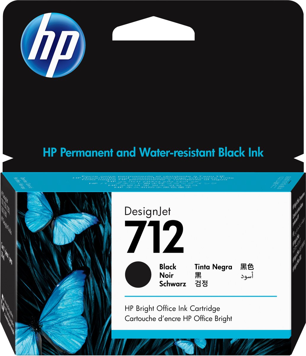 HP 712 Originele Inktcartridge – Zwart – 3ED70A