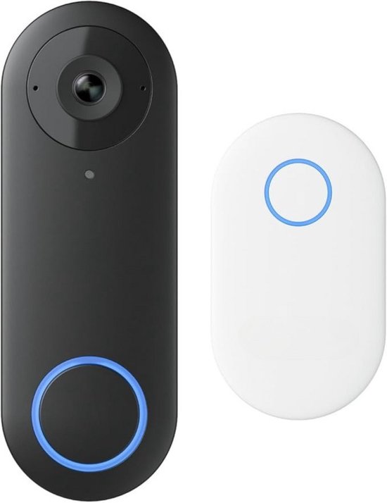 TKMARS Draadloze deurbel met camera, draadloze videofoon 4,5 HD IPS