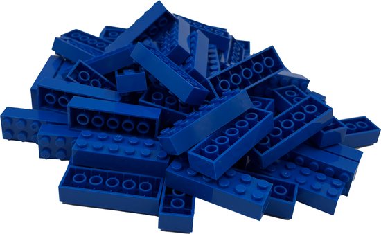 100 Bouwstenen 2x6 | Blauw | Compatibel met Lego Classic | Keuze uit vele kleuren | SmallBricks