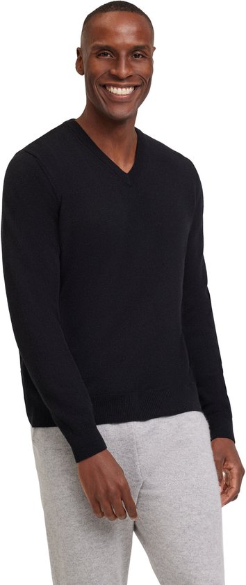 FALKE Basic Lambswool V-Neck élégant classique pull laine hommes noir - taille 3XL