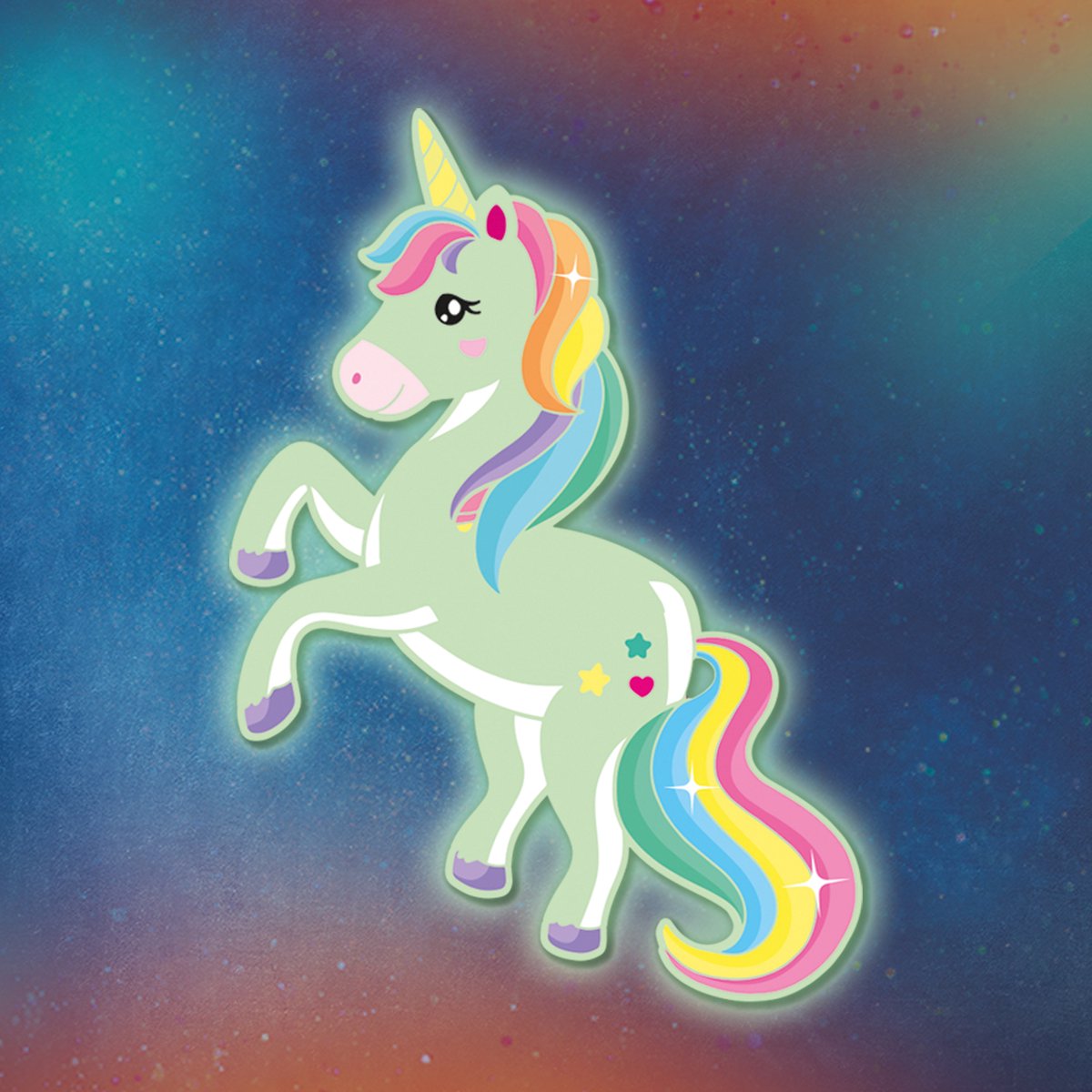SES Creative Glowing Unicorns - Glow in the Dark Muurdecoratie - Vanaf 5 Jaar - 24 Stuks - Muurstickers Kinderkamer - Schoencadeautjes Sinterklaas — cadeau in Wonen & Interieur - foto 4