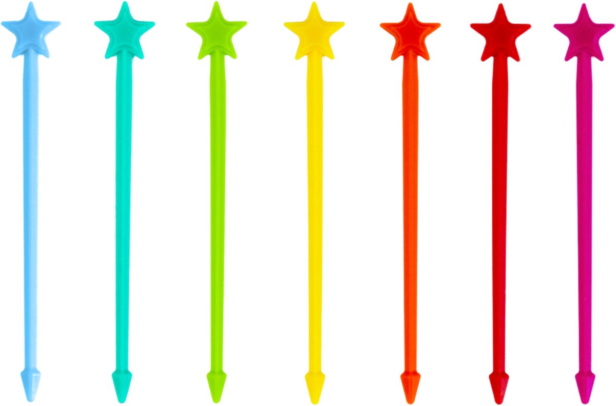 Lunch Punch Stix - Stervormige Kebabprikkers - Bright (7 pack)