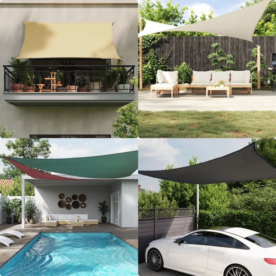 vidaXL Parasol rectangulaire 3 x 5 m Tissu Oxford Jaune