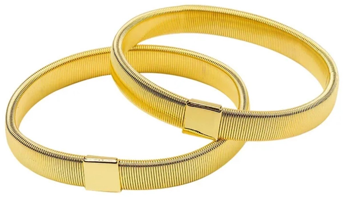 Actie4you® - Mouw ophouder 1 Paar - Diameter 6 cm - Sleeve holder - Mouwophouders Dames Heren – 2 Stuks Goud