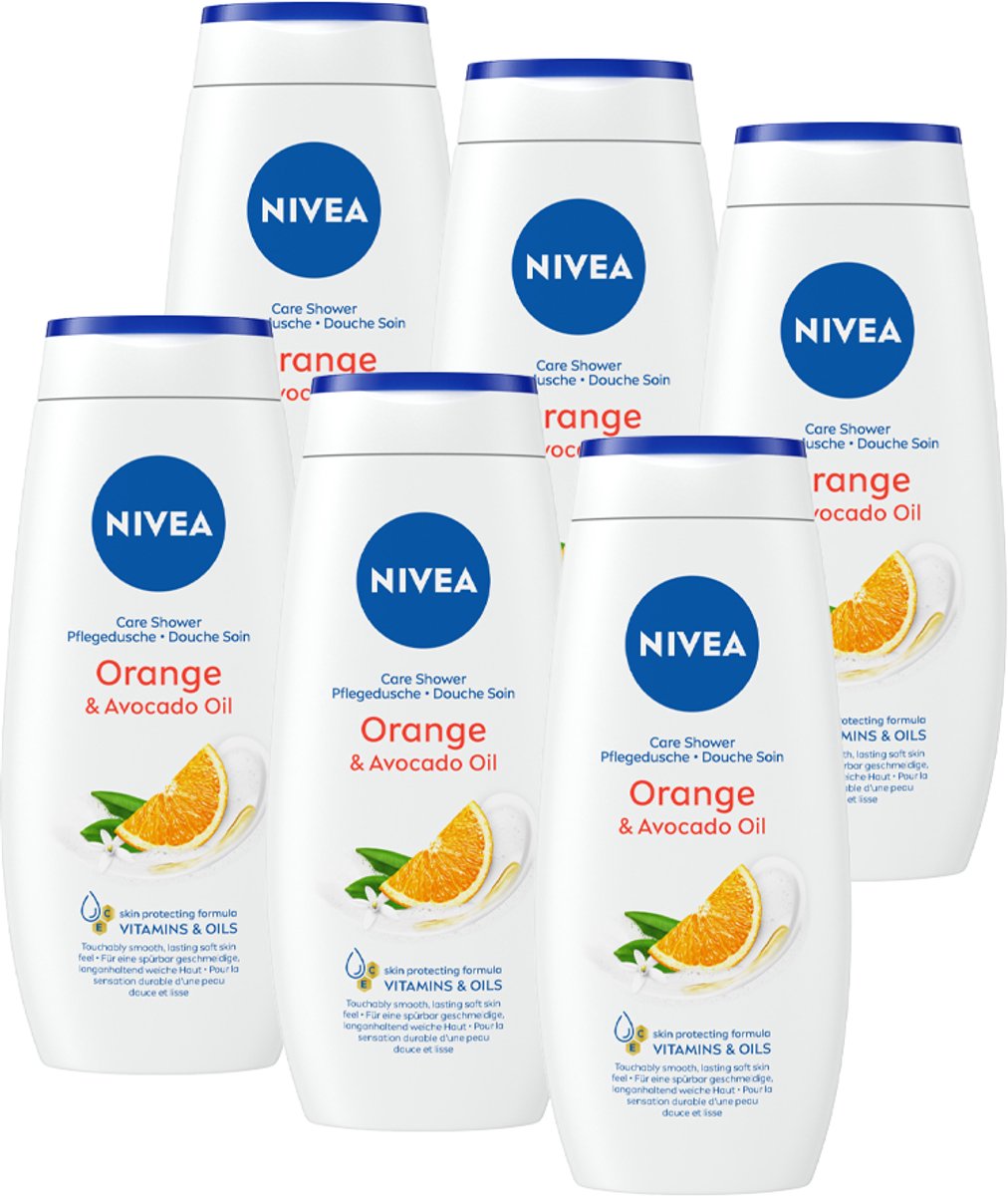 Nivea Douchegel Orange & Avocado Oil [6 x 250 ml]