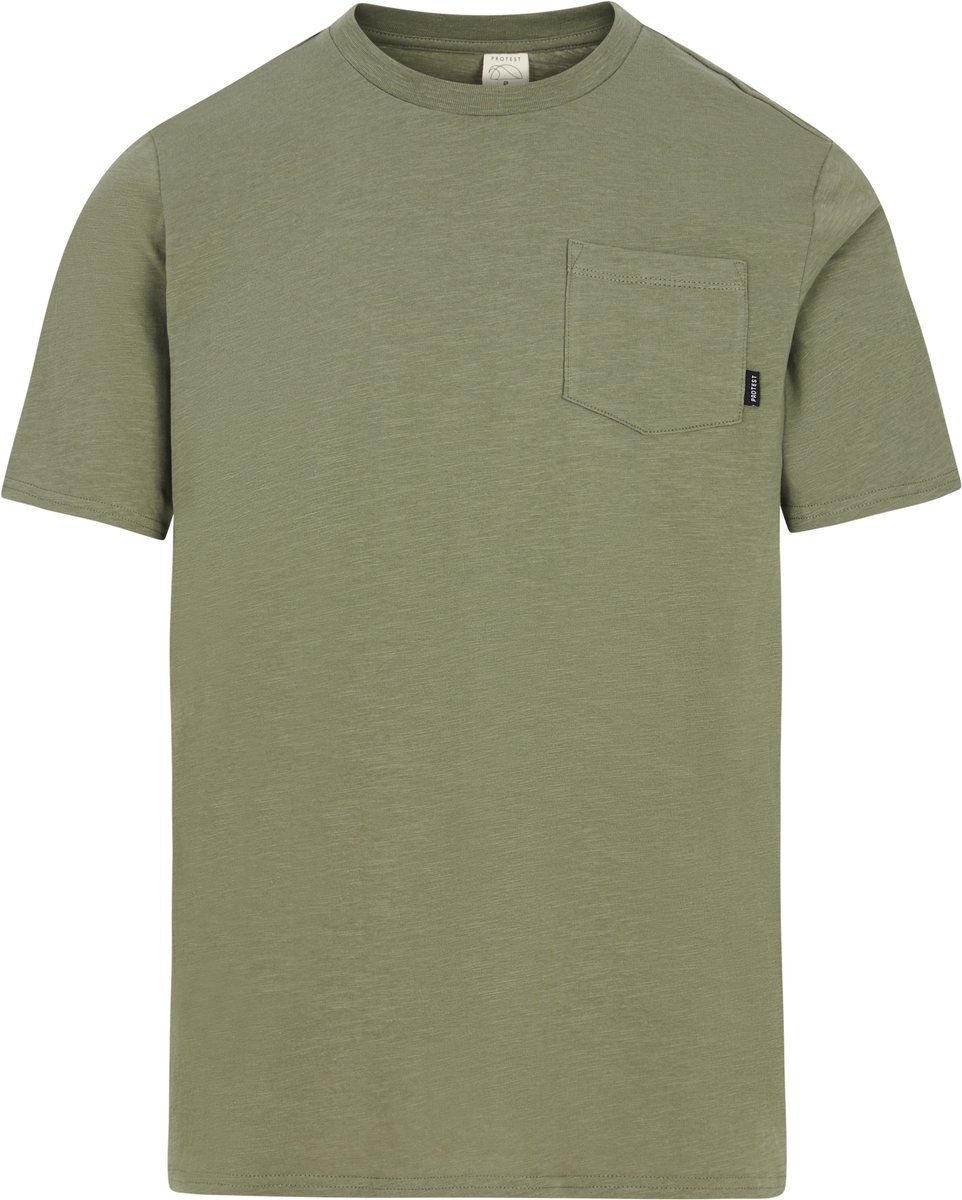 Protest PRTCruz – T shirt Heren – Korte mouwen – Ronde hals Groen