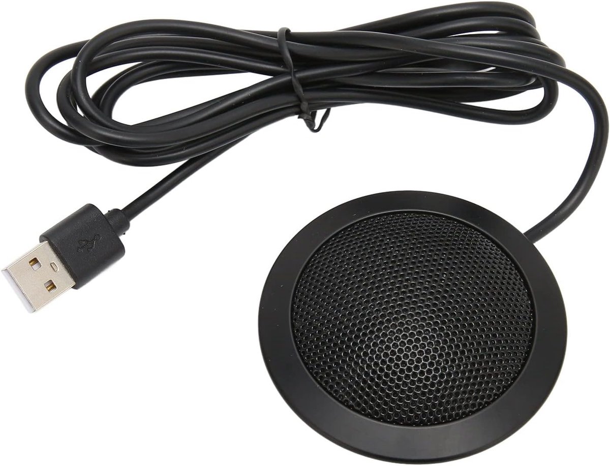 Conference Speakerphone, 360 Degree Omnidirectional Pickup Computer Microphone Plug and Play Noise Reduction Laptop Conference Microphone