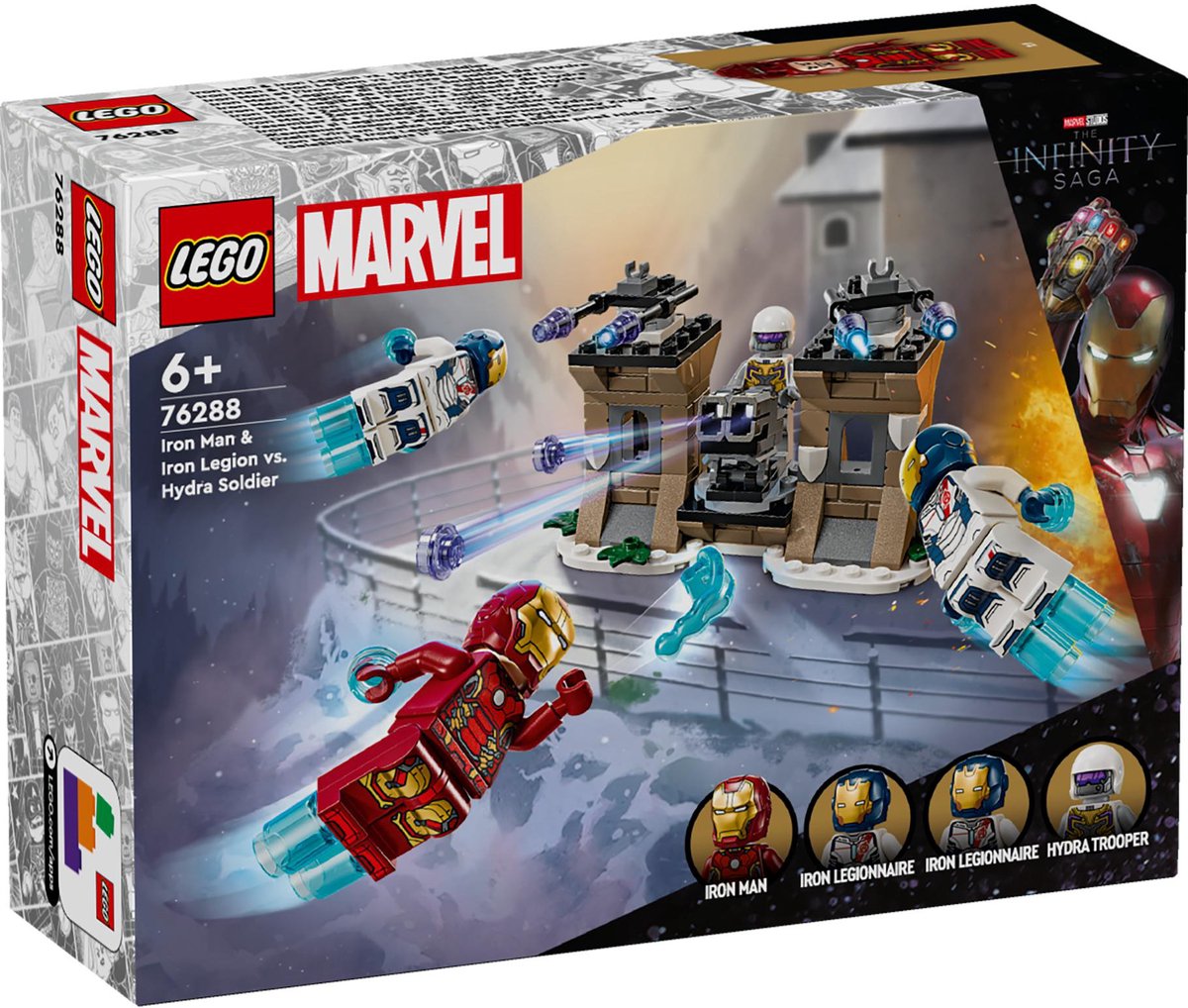 LEGO Marvel - Iron Man & Iron Legion vs. Hydra soldaat constructiespeelgoed 76288