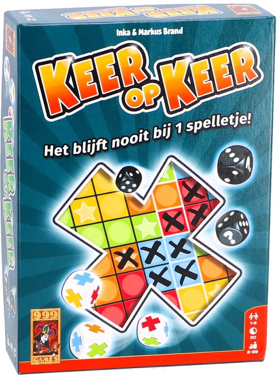 999 Games - Keer op Keer - Dobbelspel - Hét dobbelspel voor het hele gezin - Gezelschapsspel - Familiespel - Educatief spel - Klein cadeautje