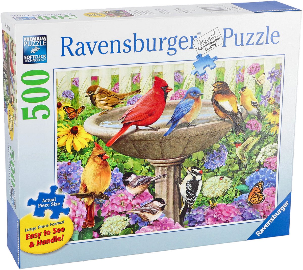 Ravensburger puzzel Bij het vogelbadje - Legpuzzel - 500 stukjes — afbeelding 10