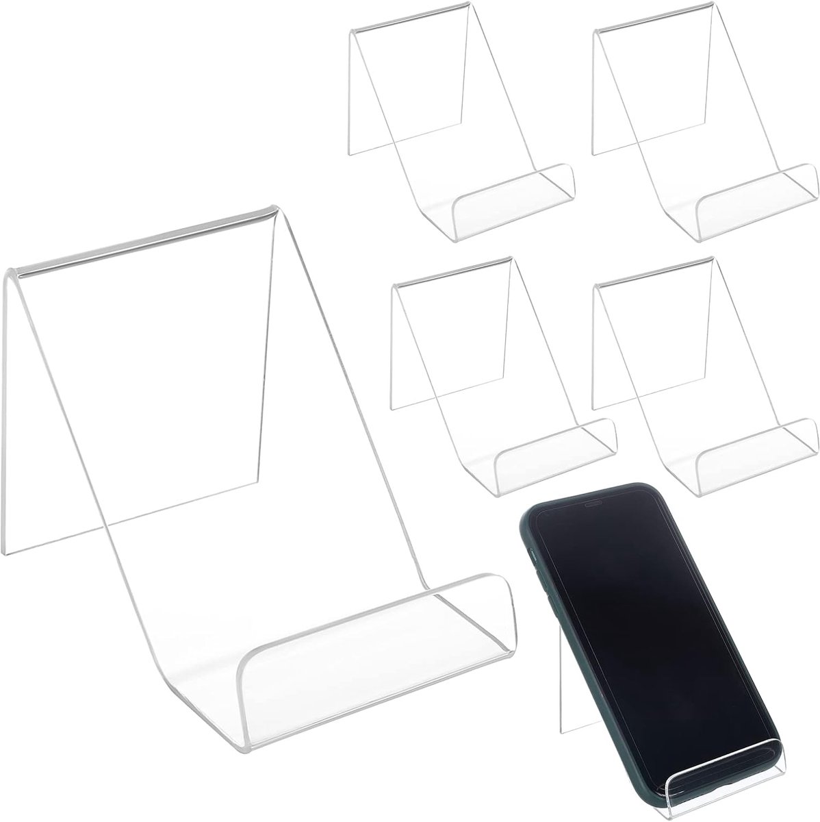 6 Pcs Display Stands voor Craft Fairs - Acryl Klein Brochure Foto Easel Stand - Artwork Bo