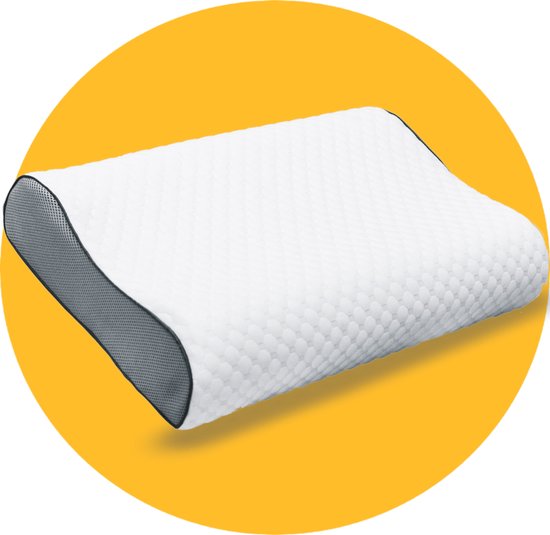 Pasper Bamboe Hoofdkussen - 60 x 40 x 10/12 cm - Hypoallergeen & Ademend kussen - Twee Hoogte-opties - Traagschuim Memory Foam