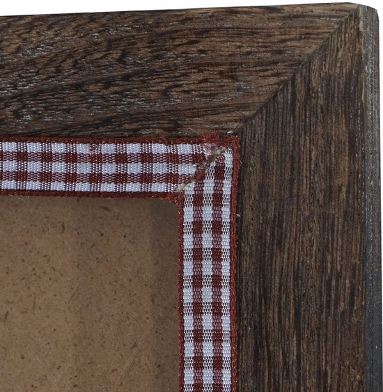 Cadre photo T249, cadre photo cadre mural en bois, 26x36cm aspect shabby maison de campagne ~ marron