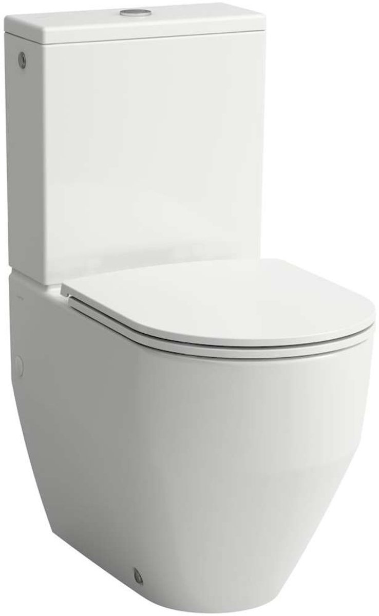 Laufen Pro - Complete staand toilet combi, achter-/onderafvoer, SoftClose, wit H8679530009701