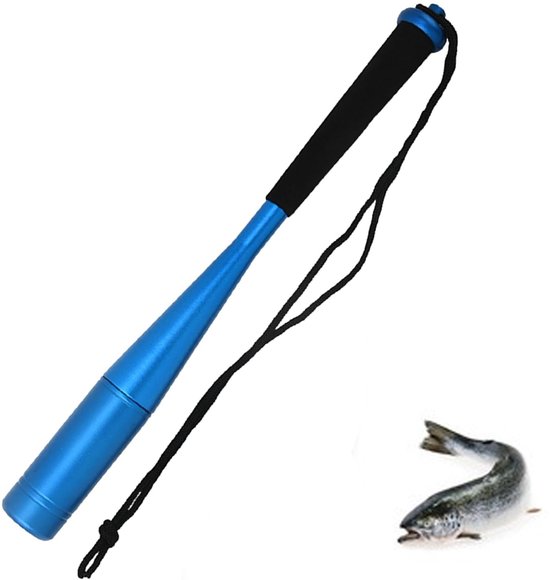 Aluminium visdoder – blauw – antislip handvat – polsband