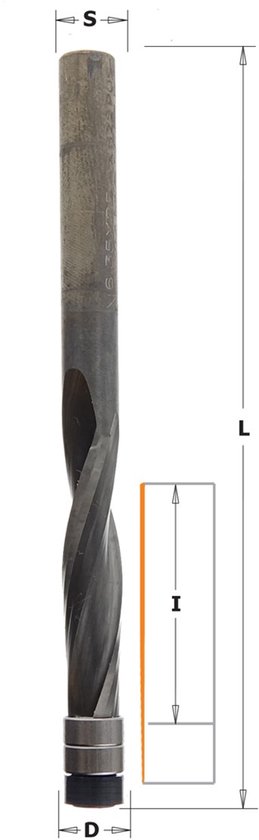 CMT - Fraise hélicoïdale de finition avec roulement à billes, HWM - Cutter - Outils de coupe - Outils de coupe - Fraise de profil - 1 Pièce(s)