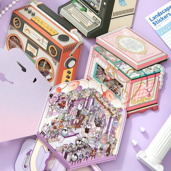 3D Sticker Puzzel sticker therapie | 6 Stuks plus pincet | 3D Scene a5 formaat| 3D Stickers | Stickerpuzzel | Stickers Volwassenen | Puzzel Volwassenen | Hobby Volwassenen | Stickers | Puzzels | Decoratieve Stickers | DIY Crafts | 6.0 en 8.0