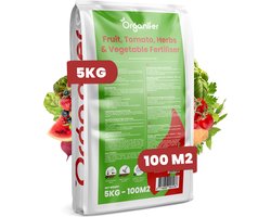 Fruit-, Tomaten-, Kruiden- En Groenten Meststof All-In-One - 5 Kg Voor 100 M² - Verbetert De Opbrengst, Smaak En Kwaliteit Van Eetbare Gewassen - Stimuleert De Wortelvorming - Voorkomt Schade Zoals Bladverbranding