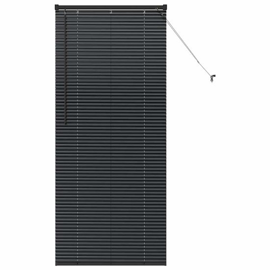 vidaXL - Stores de fenêtre - avec rideaux - Zwart - Aluminium