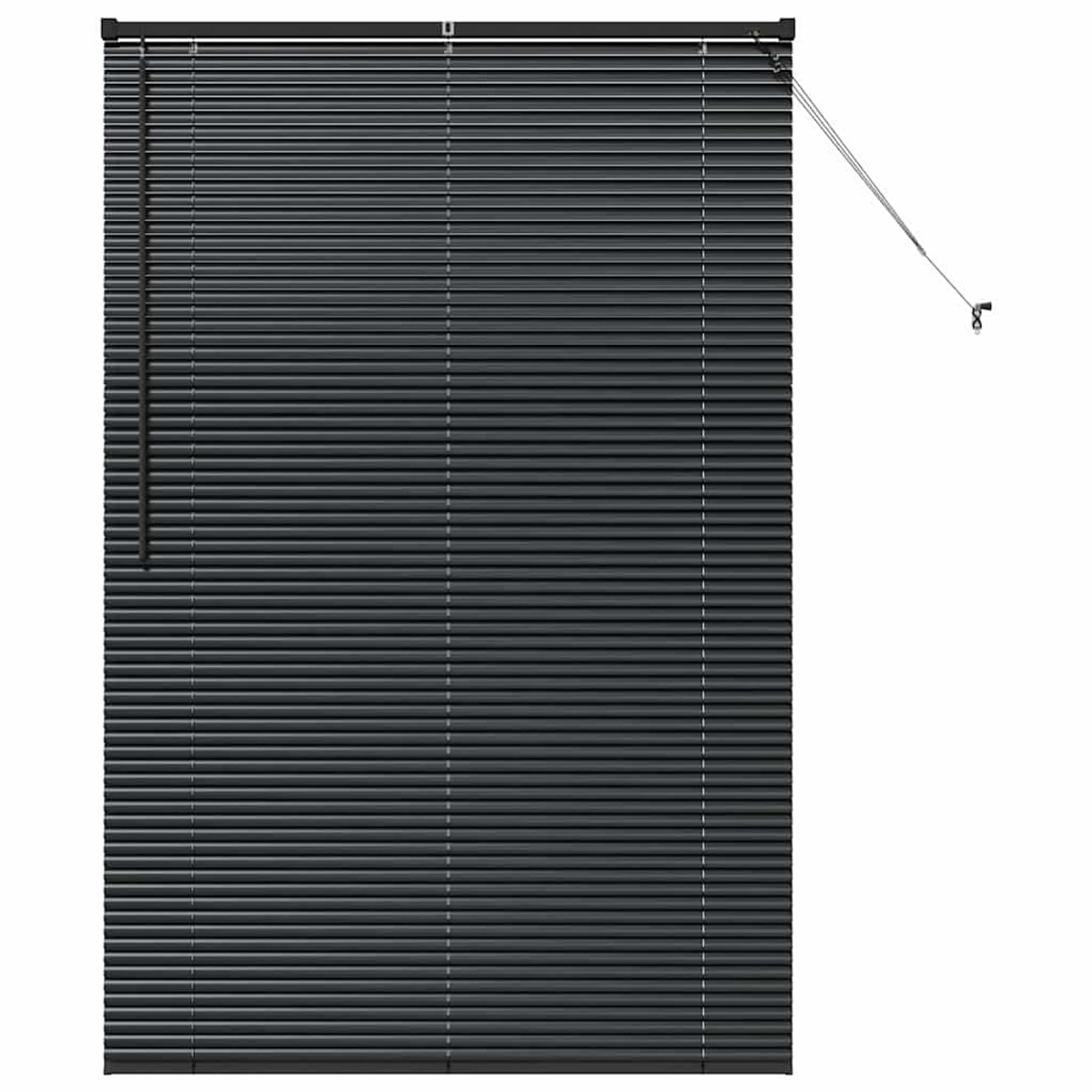 vidaXL - Venetiaanse - jaloezie - Zwart - 175 - x - 115 - cm - 25 - mm - Aluminium