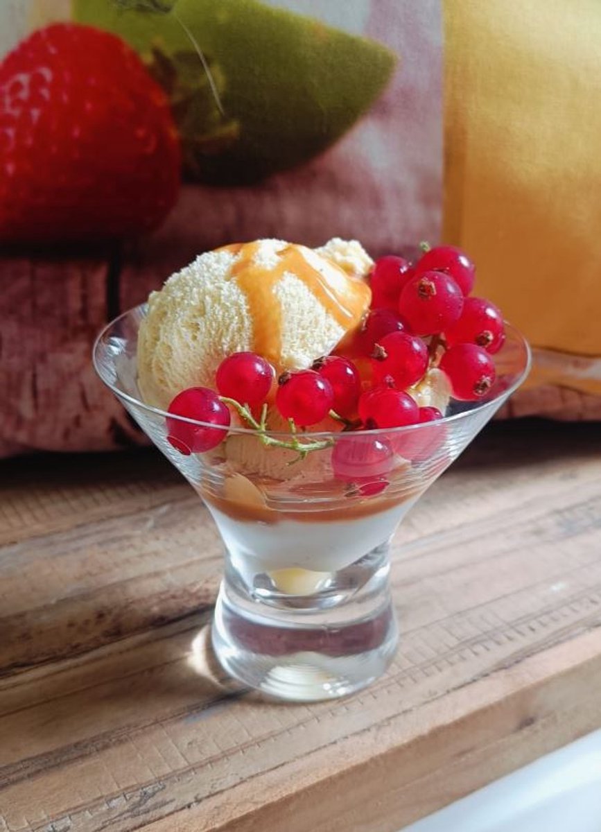 IJs coupe - glas voor ijsje - ijs sorbet coupes - BOHEMIA CRISTAL mini cocktail - dessert glazen - cadeau set 4 stuks