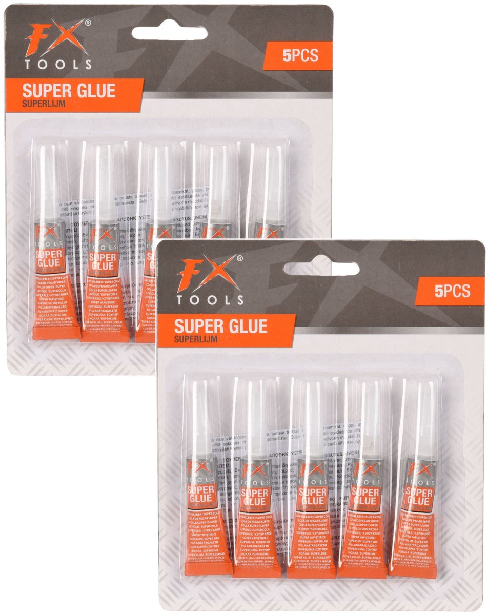 3x stuks power glue alles lijm tube 3 gram 5 stuks - Knutsel superlijm tube
