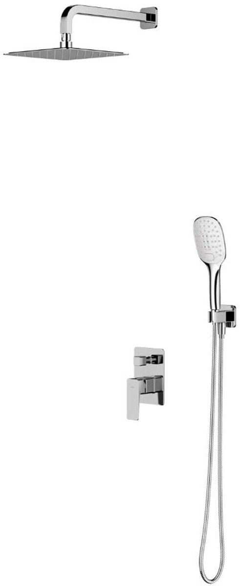 OMNIRES Parma - Doucheset met inbouwkraan, met inbouwdeel, 25x25 cm, 3 stralen, chroom SYSPM10CR