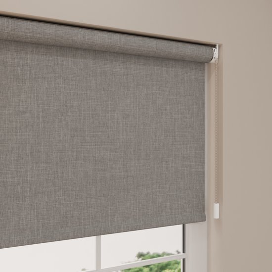 Store enrouleur électrique Easy Texture - Occultant - Gris Clair - 180 x 190 cm - CMD-02-P