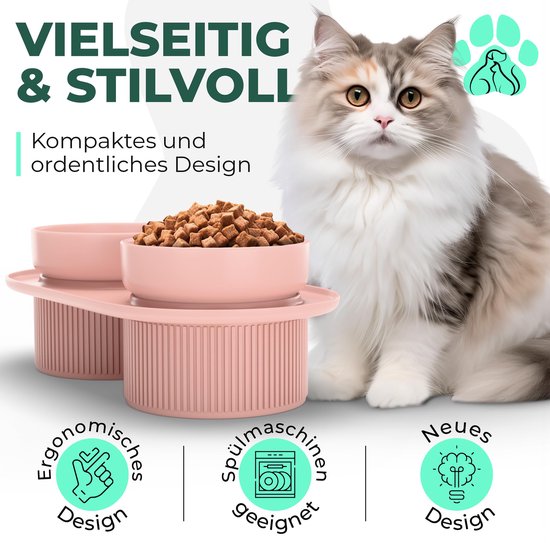 JAZUIHA Set van 3 verhoogde kattenbakken voor katten en kleine honden