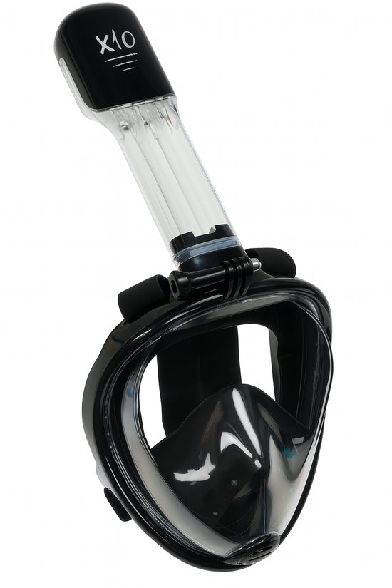 X10 snorkelmasker volwassenen – zwart – L/XL