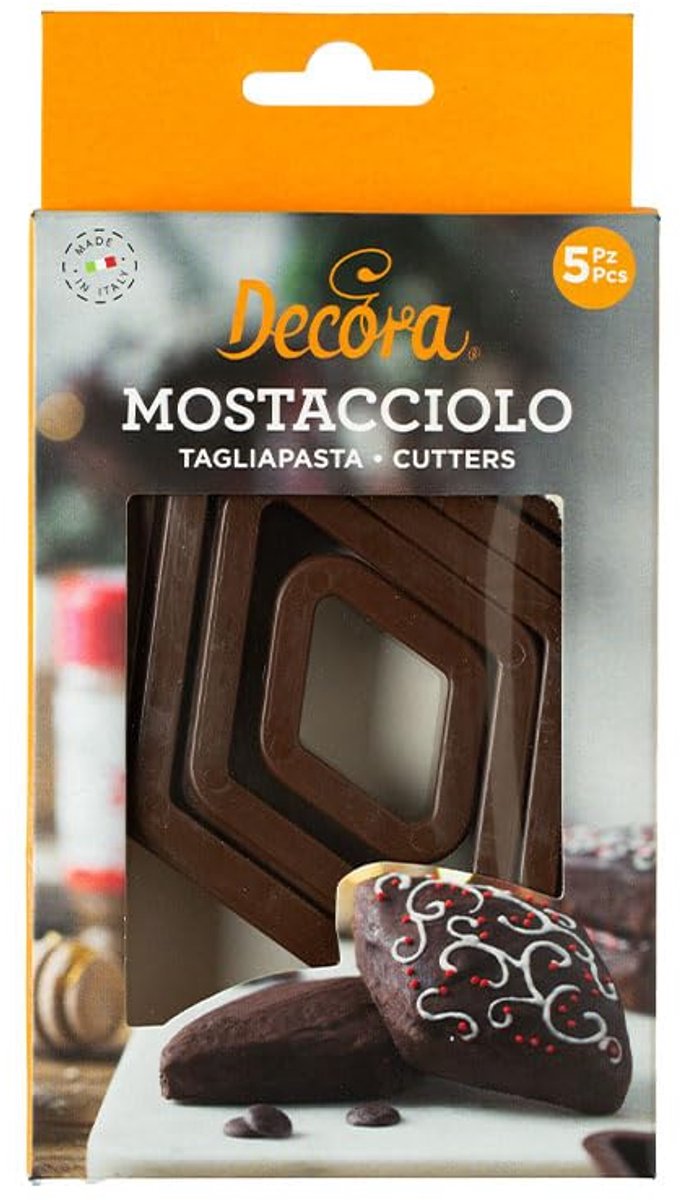 Decora 0255085 5 MOSTACCIOLO UITSTEKERS VAN PLASTIC, 15x9x4 cm, Bruin