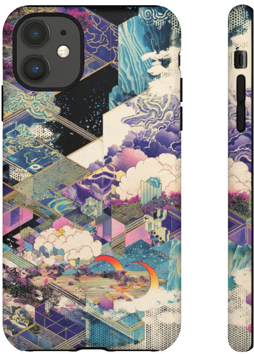 Abstracte Geometrische Natuurtaferelen – Telefoonhoesje Geschikt voor iPhone 11