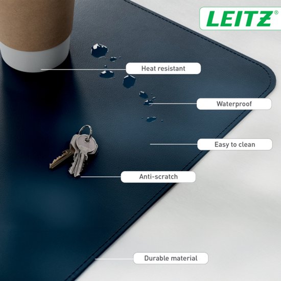 Bureau-Onderlegger Leitz 80X40CM Oprolbaar Grijs