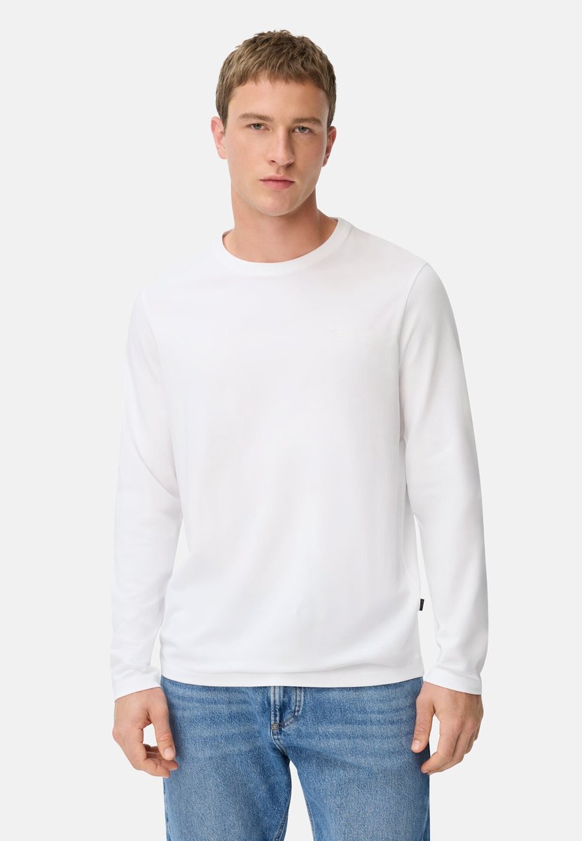 camel active fleXXXactive® shirt met lange mouwen gemaakt van een katoenmix - Maat menswear-XL - Wit
