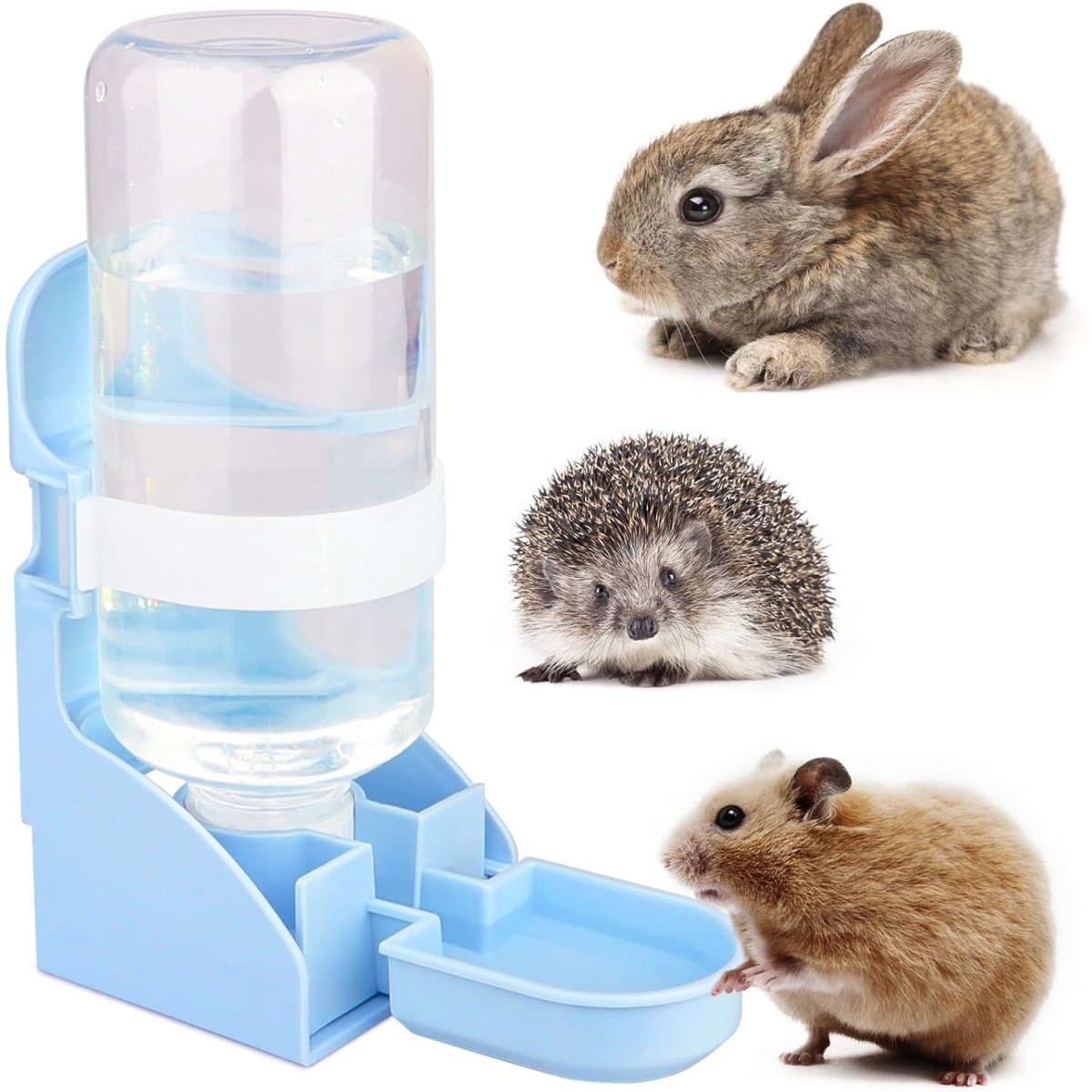 Tovbmup Automatische Drinkfontein voor Huisdieren – 500ml – Staande/Hangende Fles – Drinkfles voor Kleine Dieren – Verwijderbaar – Gemakkelijk schoon te maken – Geschikt voor Hamsters, Konijnen, Chinchilla’s, etc.