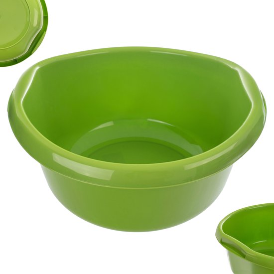 KADAX kunststof schaal, spoelbak in verschillende maten en kleuren, robuuste wasbak, universele schaal, spoelbak voor badkamer, wasruimte (30L, crème