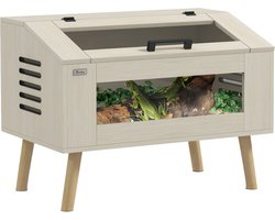 PawHut-Reptielenbox-Spaanplaat-80x50x60cm-Natuurlijk hout