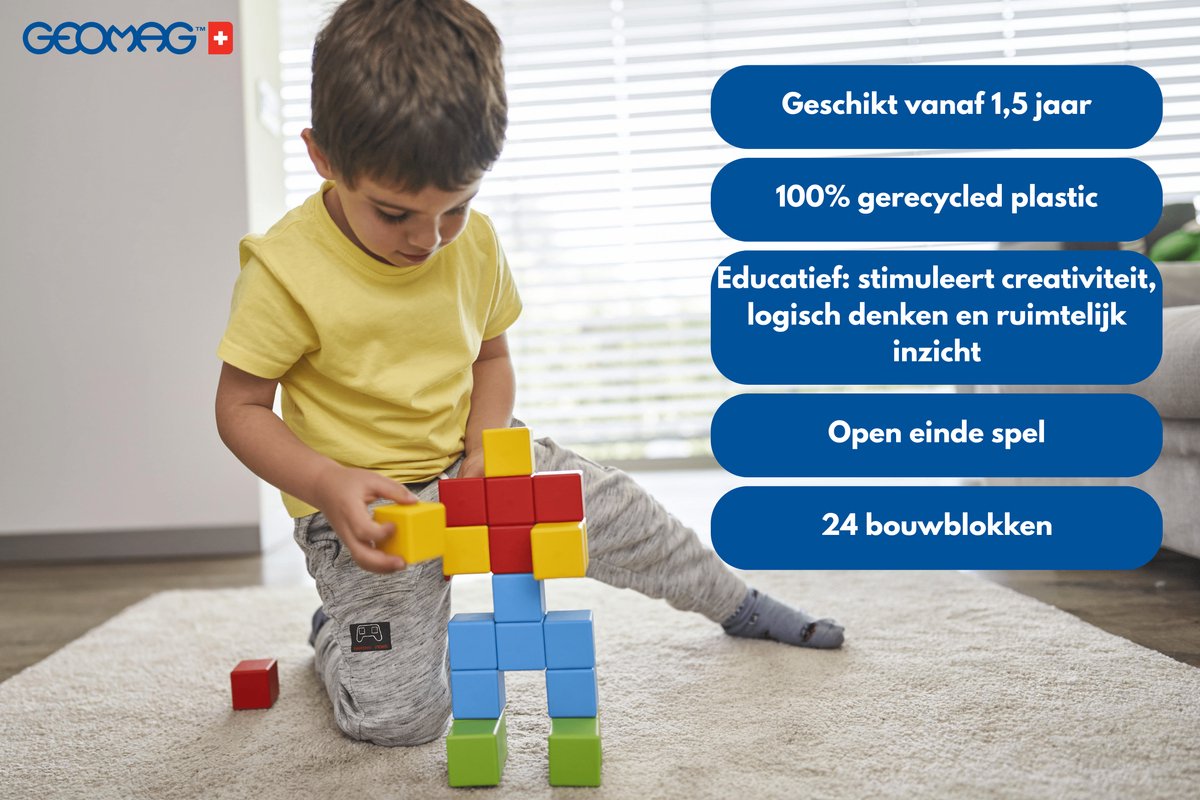 Vanaf 2 jaar - Geomag Magicube - Educatief speelgoed