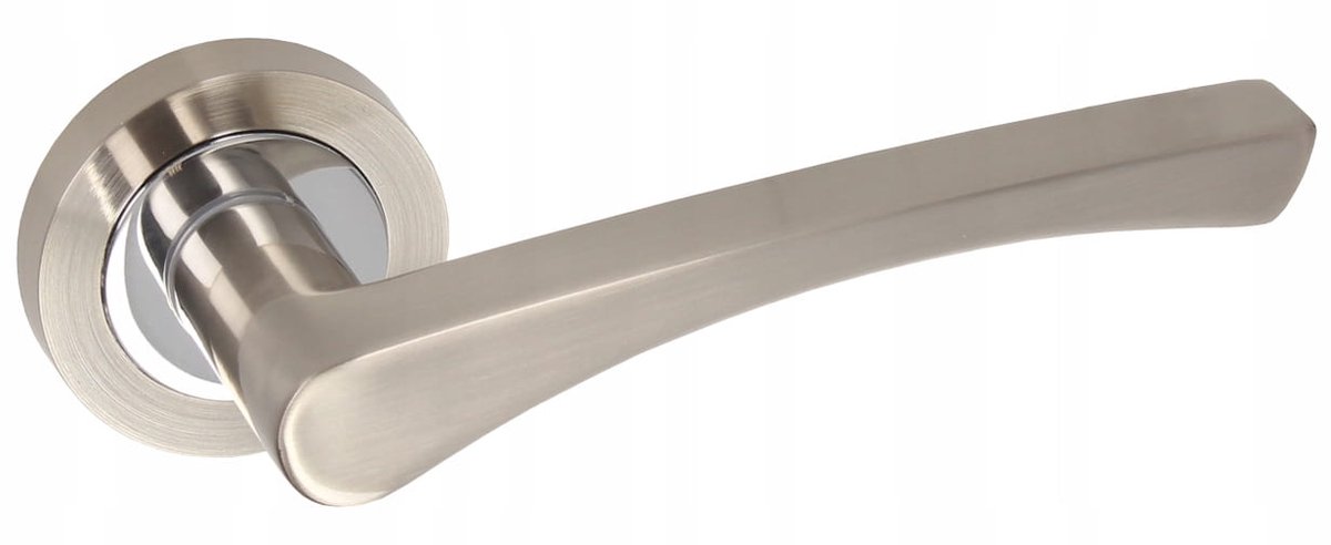 Gamet Iris DH-88A - Deurbeldrukker - Chrom + Geborsteld Nikkel - Modern Design - 12,9 cm
