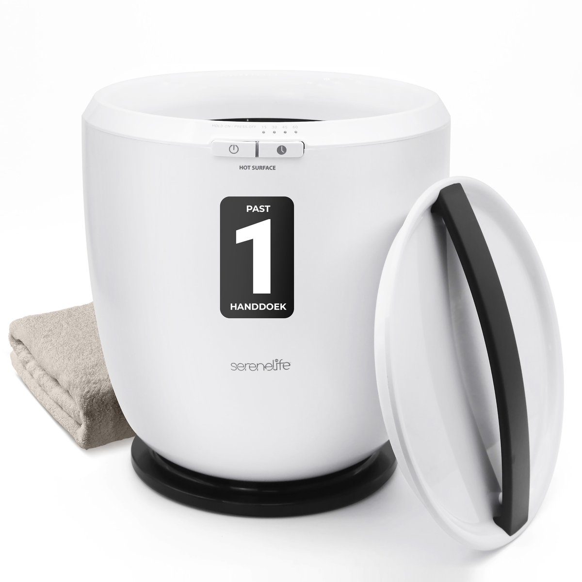 SereneLife Handdoek verwarmer, luxe Towel Warmer met automatische uitschakeling en geurfunctie – geschikt voor 1 grote handdoek